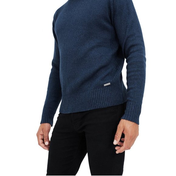 Men's Knit Sweater MIDNIGHT BLUE (MKS) - Picture 2 of 13